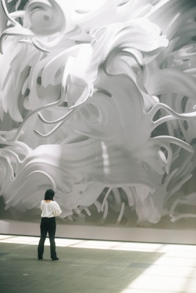 美女看空间艺术展图片